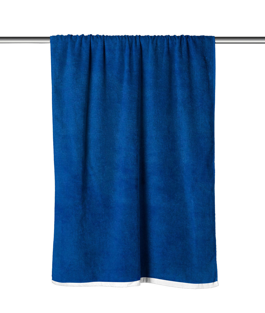 Blue Solid Velour Extra Long Beach Towel