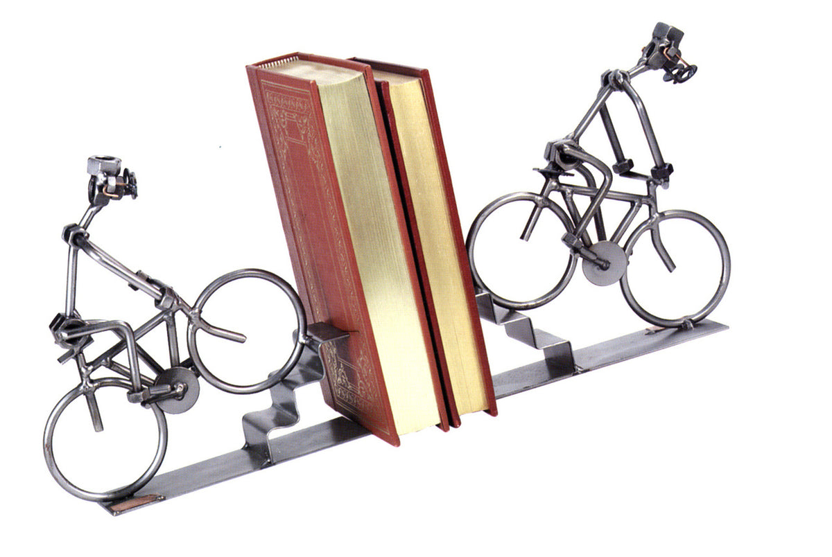 Bike Book Ends-Nuts and Bolts Sculpture