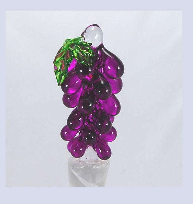 Violet Grapes Hand Crafted Bottle Stopper