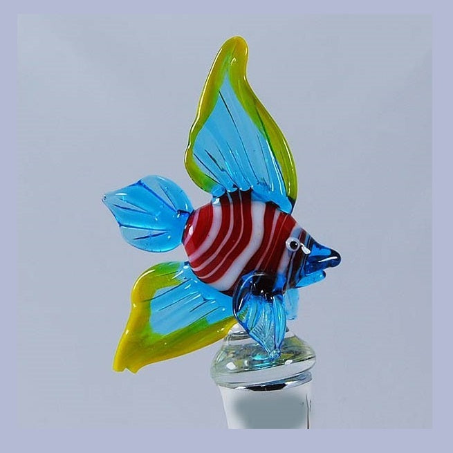Blue Tropical fish Hand Crafted Bottle Stopper