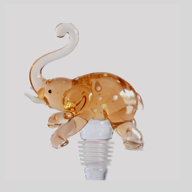 Pink Elephant Hand Crafted Bottle Stopper