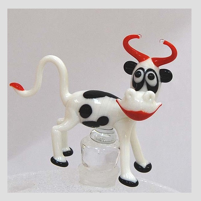 White Cow Hand Crafted Bottle Stopper