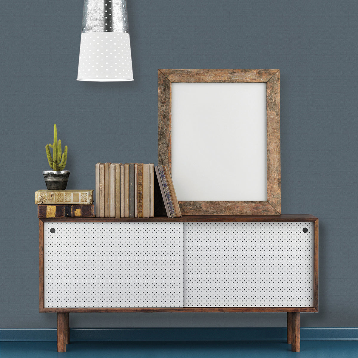Burlap Navy Self-Adhesive BU095 Wallpaper