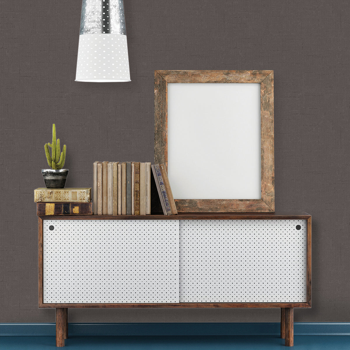 Burlap Charcoal Self-Adhesive BU503 Wallpaper
