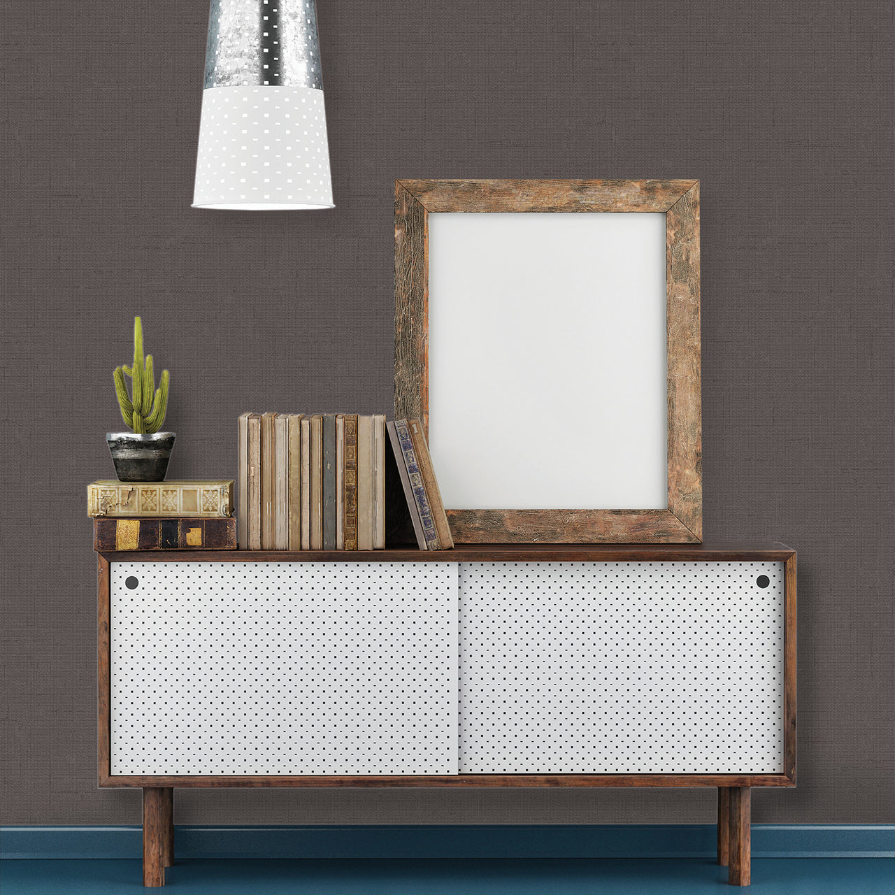Burlap Charcoal Self-Adhesive BU503 Wallpaper