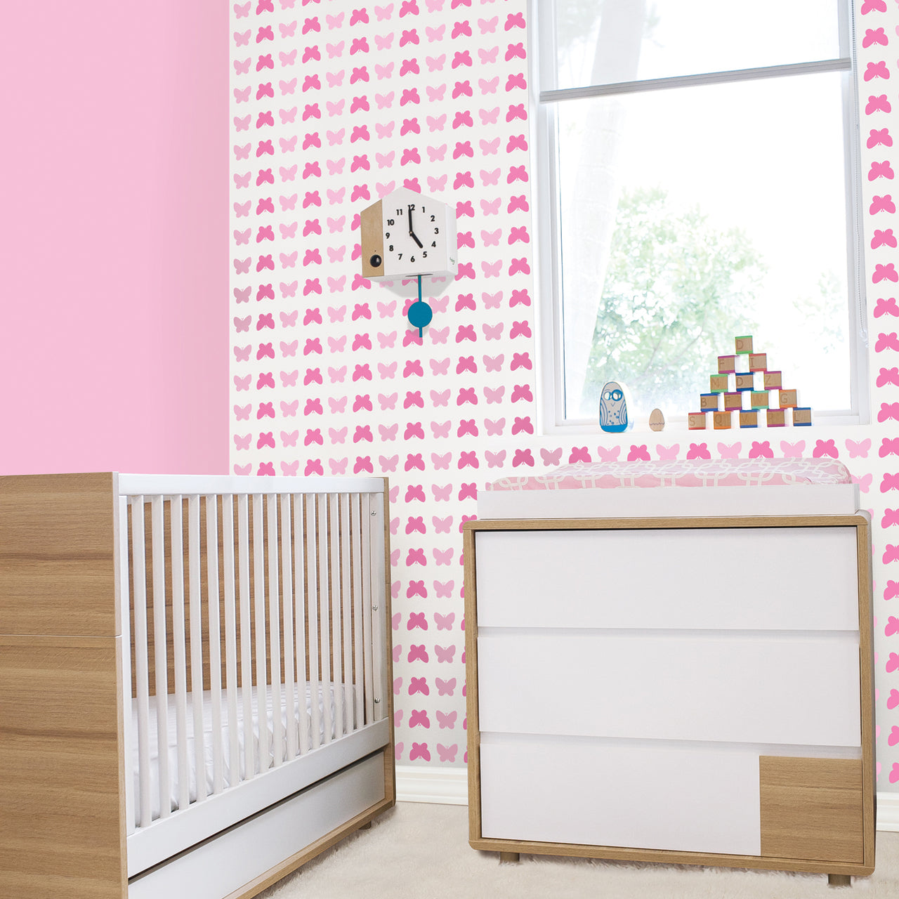 Butterfly Pink Self-Adhesive BU701 Wallpaper