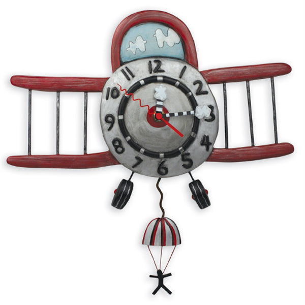 Vintage Airplane Jumper Clock Art by Allen Designs