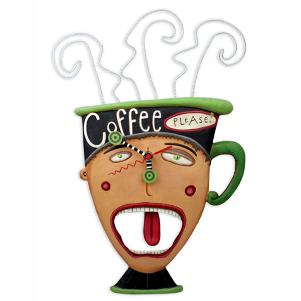 Coffee Please! Cup Clock Art by Allen Designs