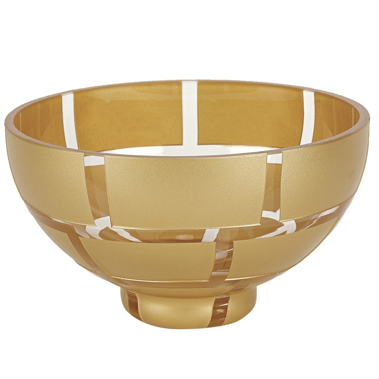 Gold Wall Mouth Blown European Bowl