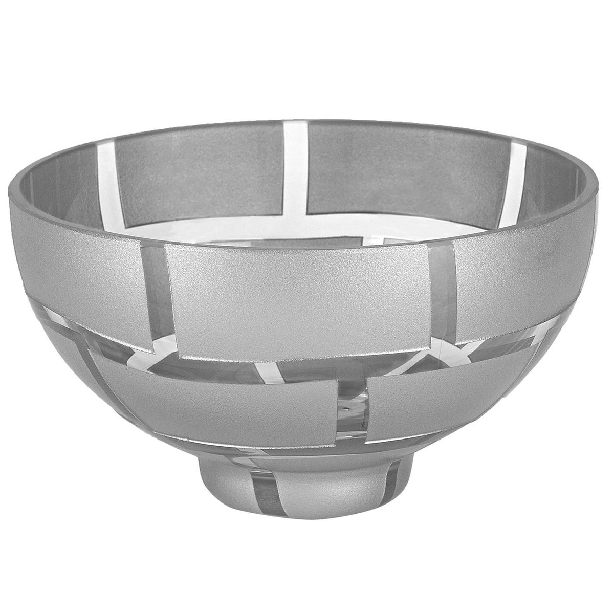 Silver Wall Mouth Blown European Bowl