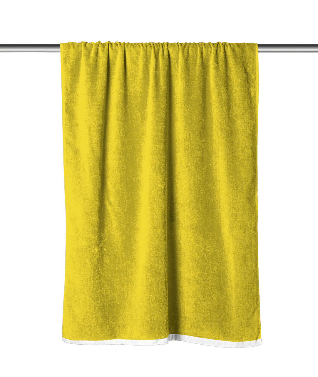 Solid Yellow Terry Velour Bath Beach Towel