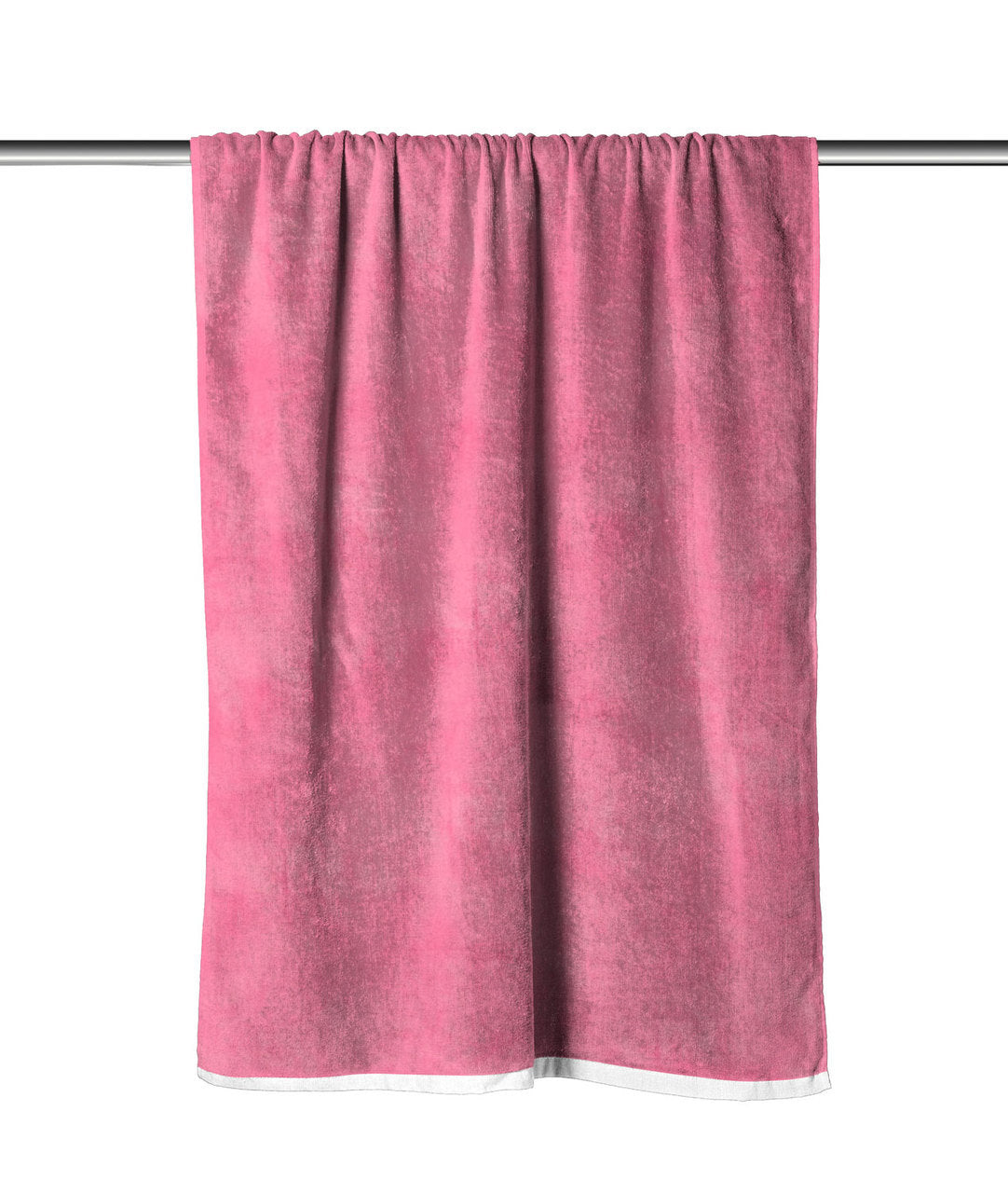 Solid Pink Terry Velour Bath Beach Towel