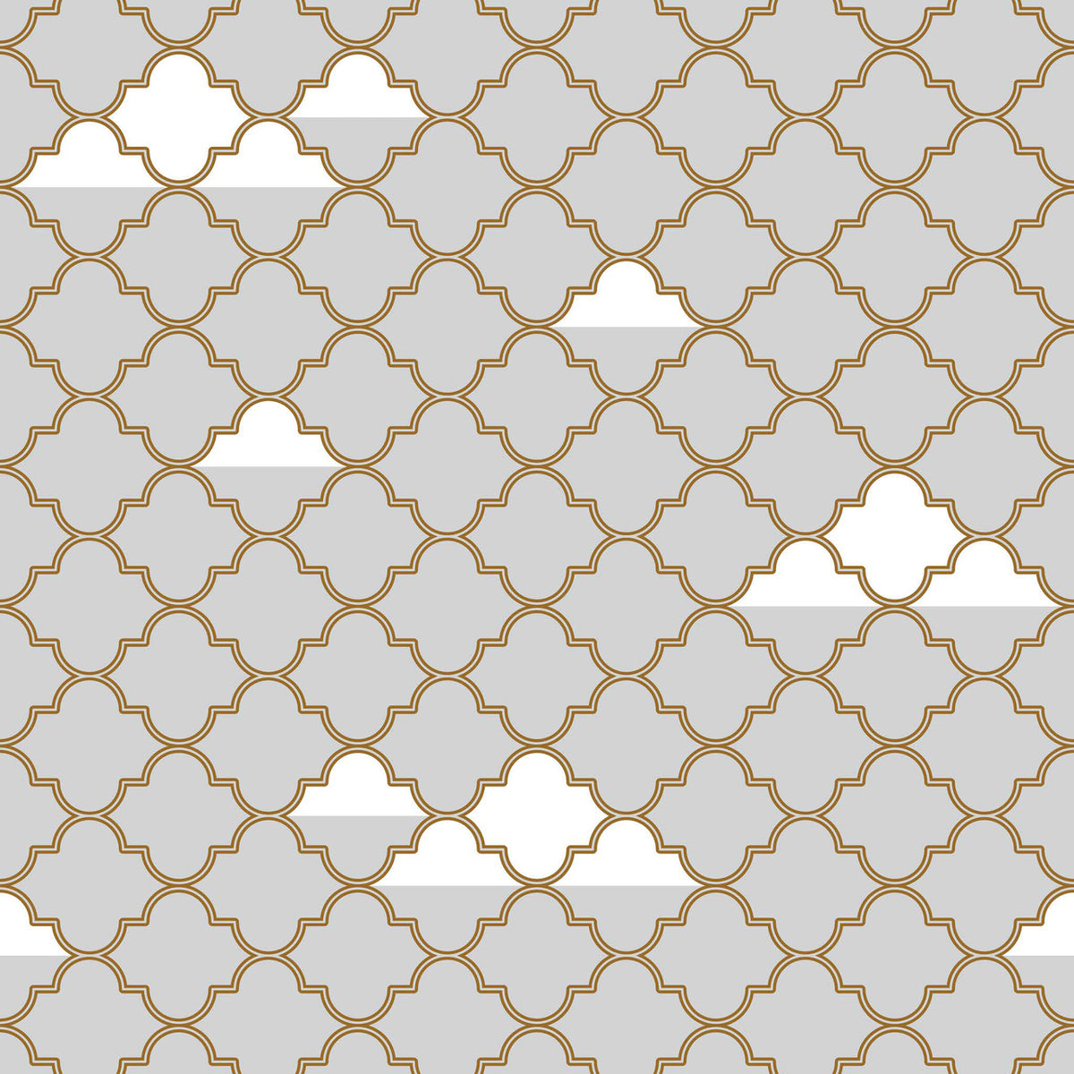 Clouds Grey And Gold Self-Adhesive CL703 Wallpaper