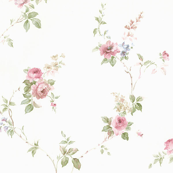 Pink Small Floral Vine CN24621 Wallpaper
