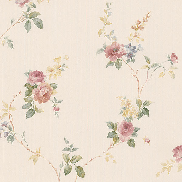 Yellow Small Floral Vine CN24623 Wallpaper