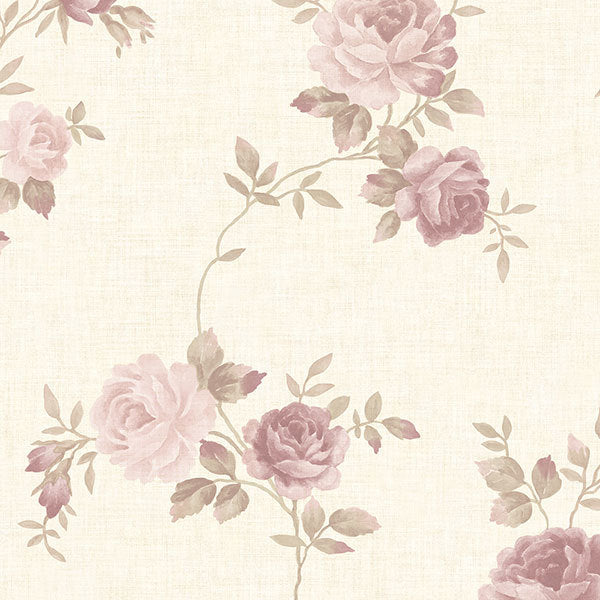 Pink Beige Rose Trail CN26565 Wallpaper