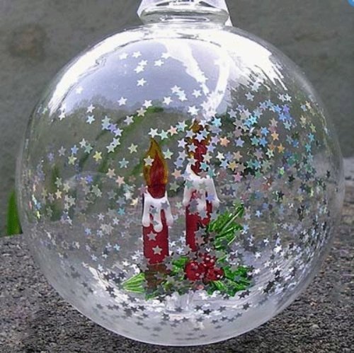 Christmas Candles Hand Blown Christmas Ornament