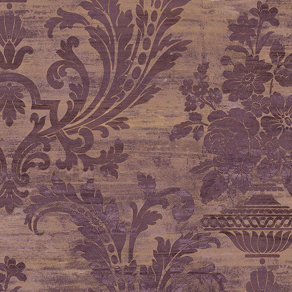 Purple Large Vintage Damask CS35602 Wallpaper