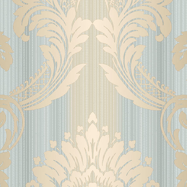 Blue Gold Sandra Damask CS35603 Wallpaper