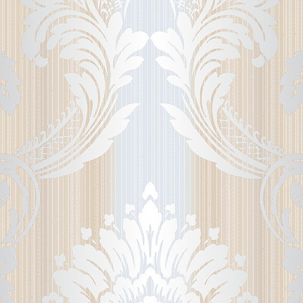 Taupe Grey Sandra Damask CS35607 Wallpaper