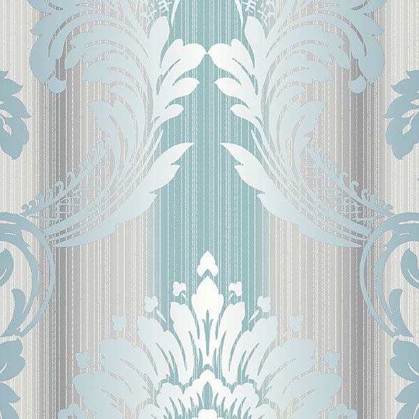 Turquoise Sandra Damask CS35608 Wallpaper