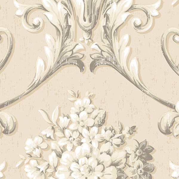 Cream Bold Vintage Damask CS35624 Wallpaper