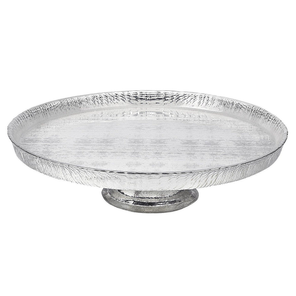 Tuscany Antique Silver White Footed Cakeplate