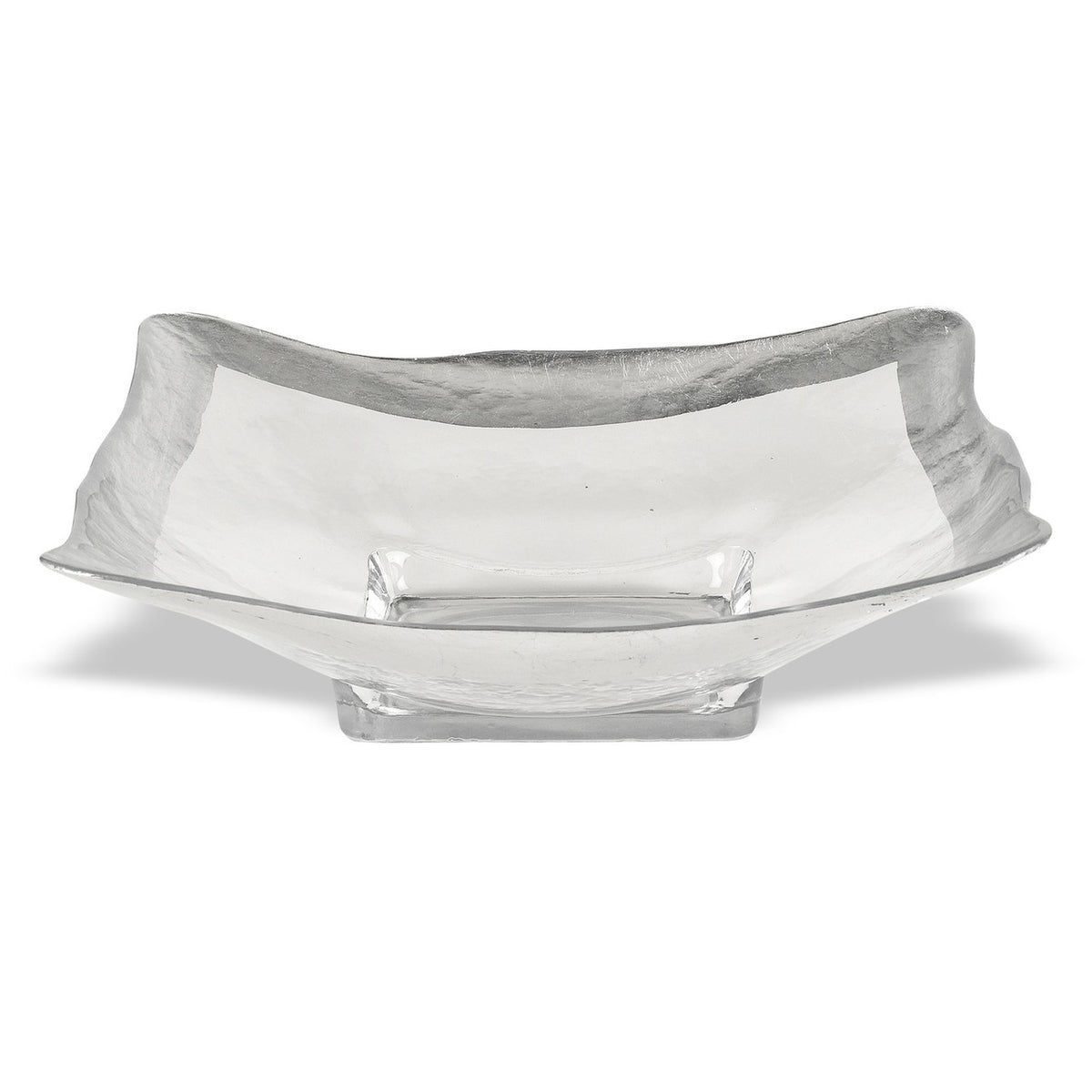 Silver Leaf Square Bowl