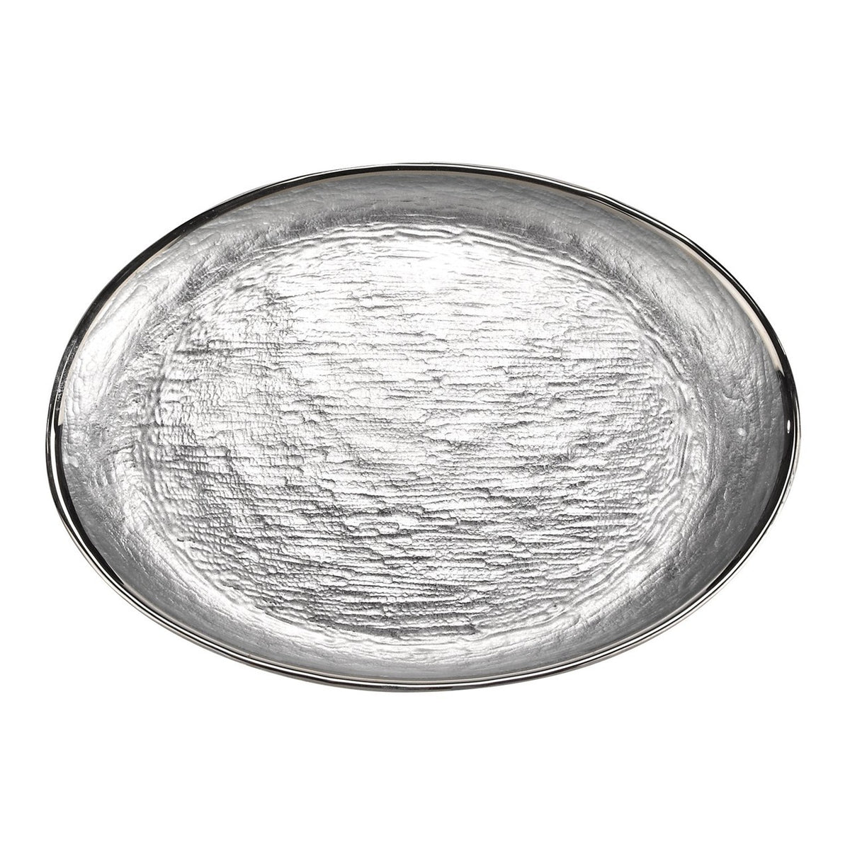 Silver Glamour Oval Tray 8.5 x5.5 inches