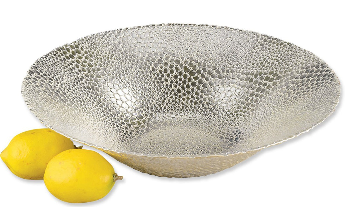 Authentic Silver-plated Snakeskin Bowl
