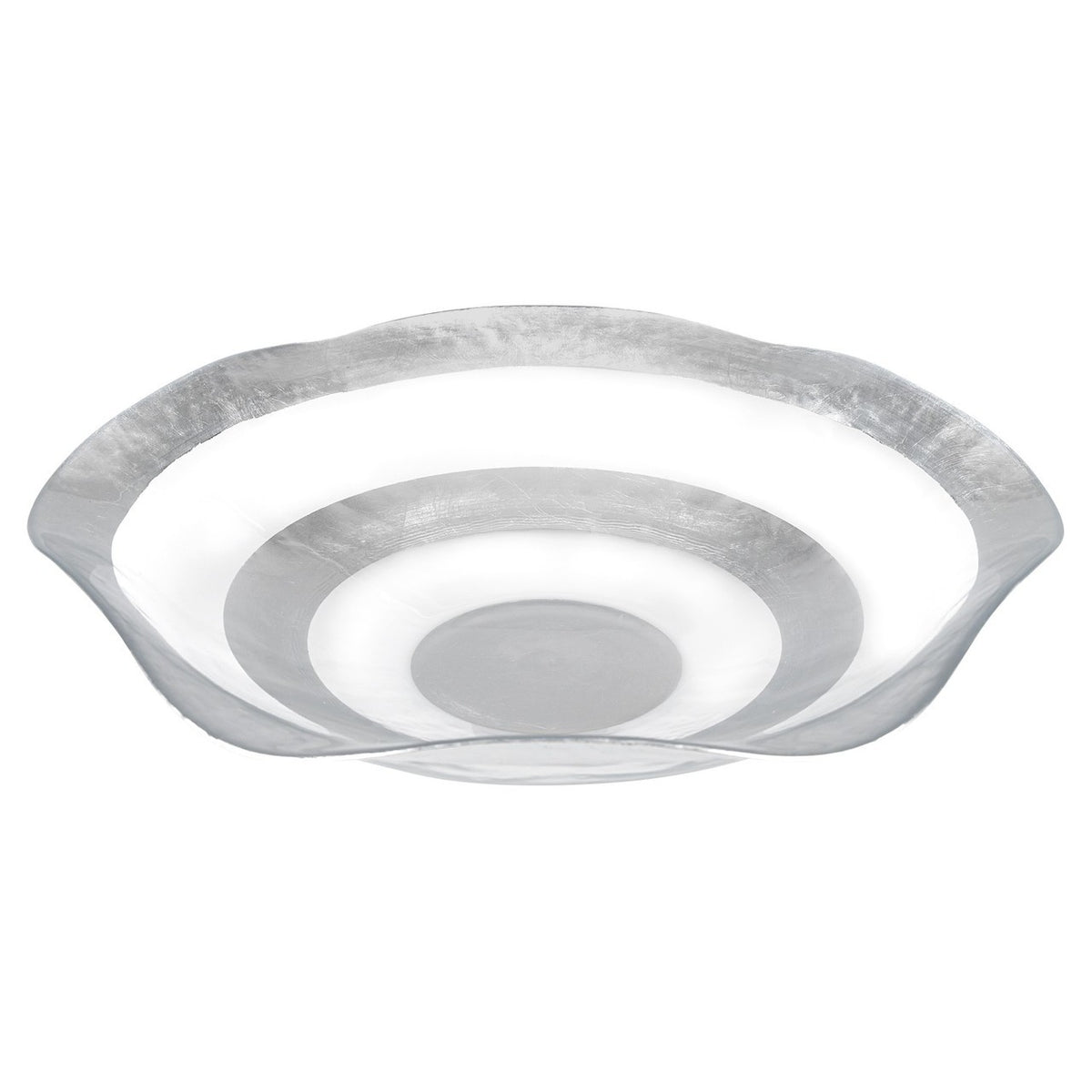Silver Leaf 1Round Wave Bowl