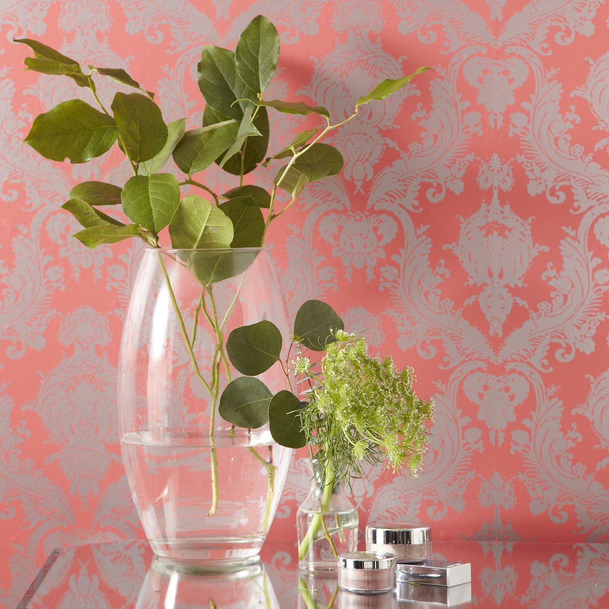 Coral DA038 Damsel Self-Adhesive Wallpaper