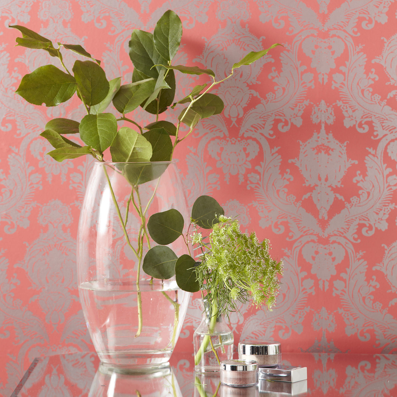 Coral DA038 Damsel Self-Adhesive Wallpaper