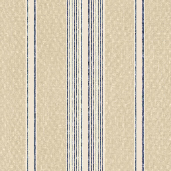 Blue Tan Claire Stripe DS29706 Wallpaper