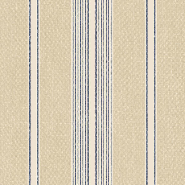 Blue Tan Claire Stripe DS29706 Wallpaper