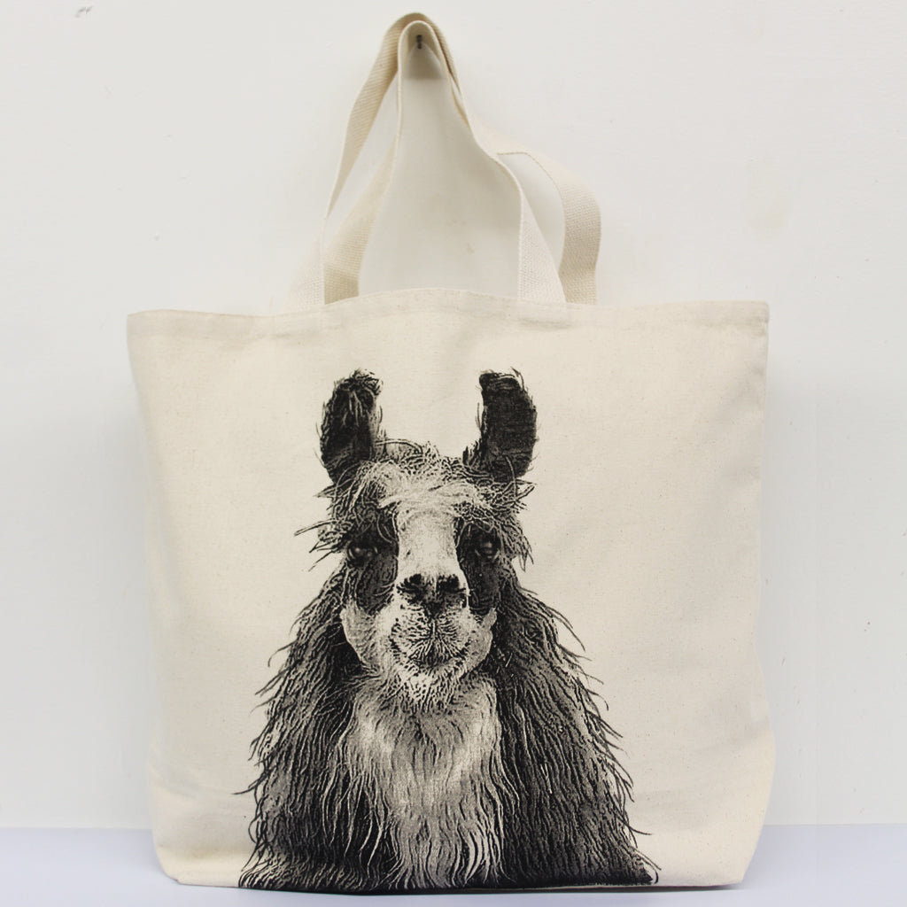 Llama 1 Head Tote Bag Large