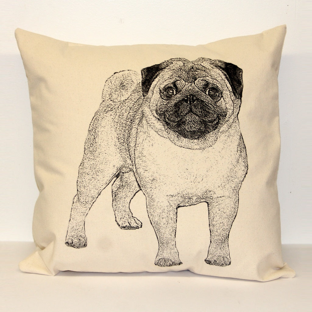 Pug Decorative Pillow Large