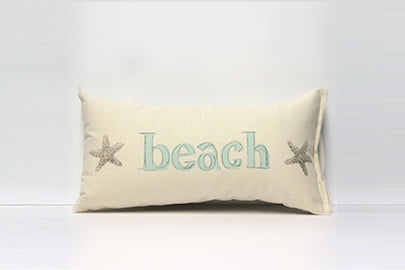 Beach With Starfish Decorative Pillow Small