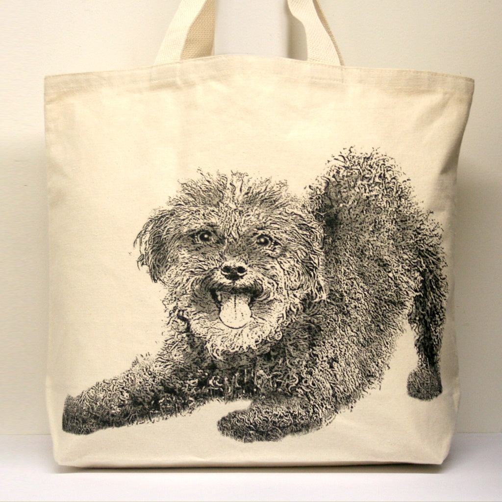 Mini Poodle Tote Bag Large