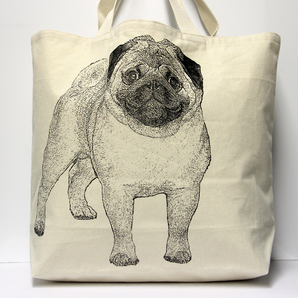 Pug Tote Bag Large