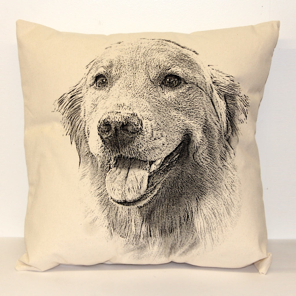 Golden Retriever Decorative Pillow Large