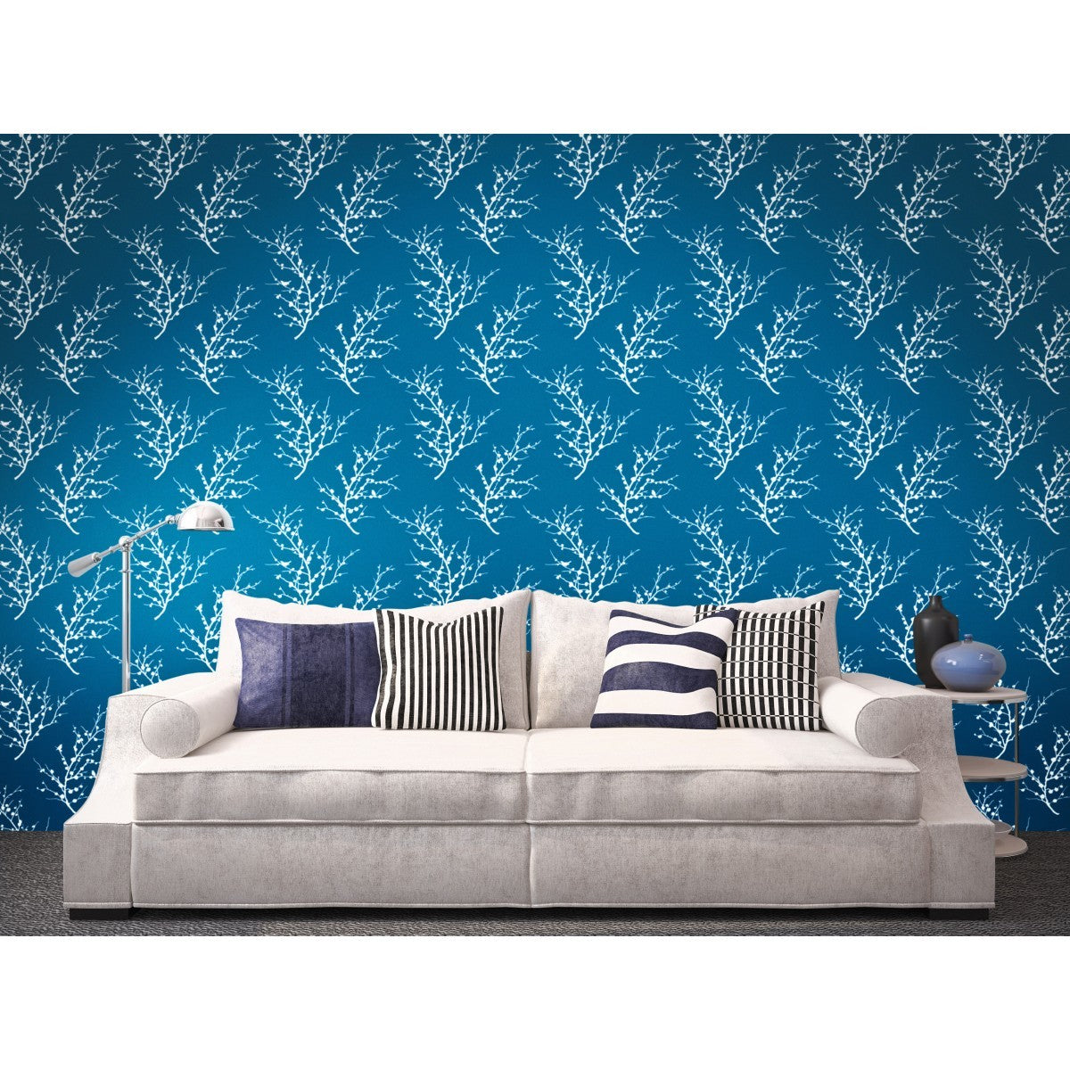 Frosted Teal ED018 Edie Self-Adhesive Wallpaper