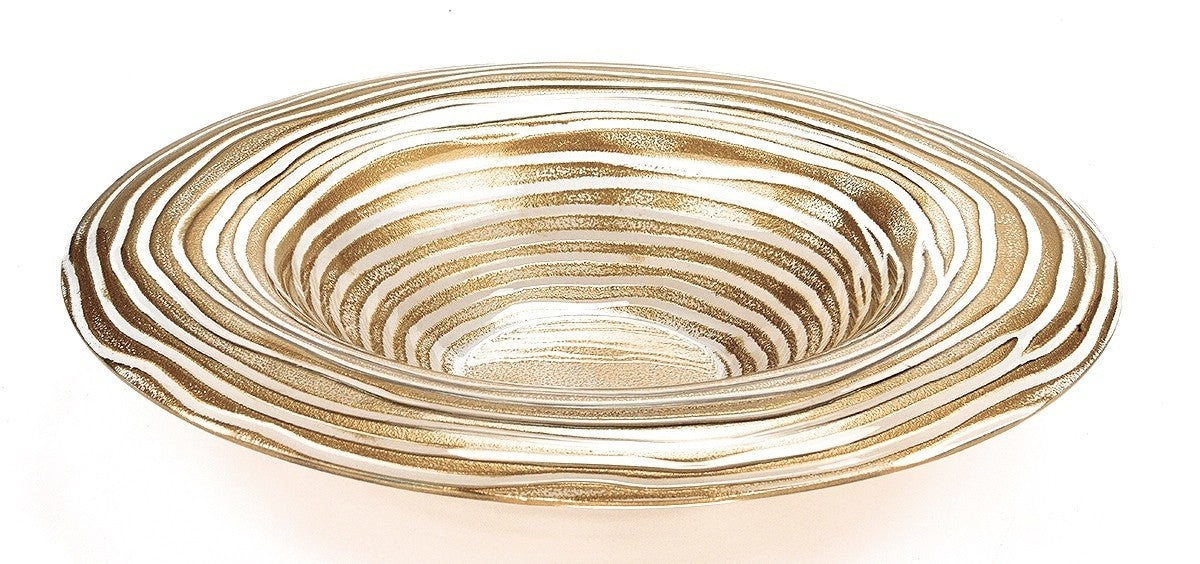 Round Gold Ribbon 14 inches Bowl