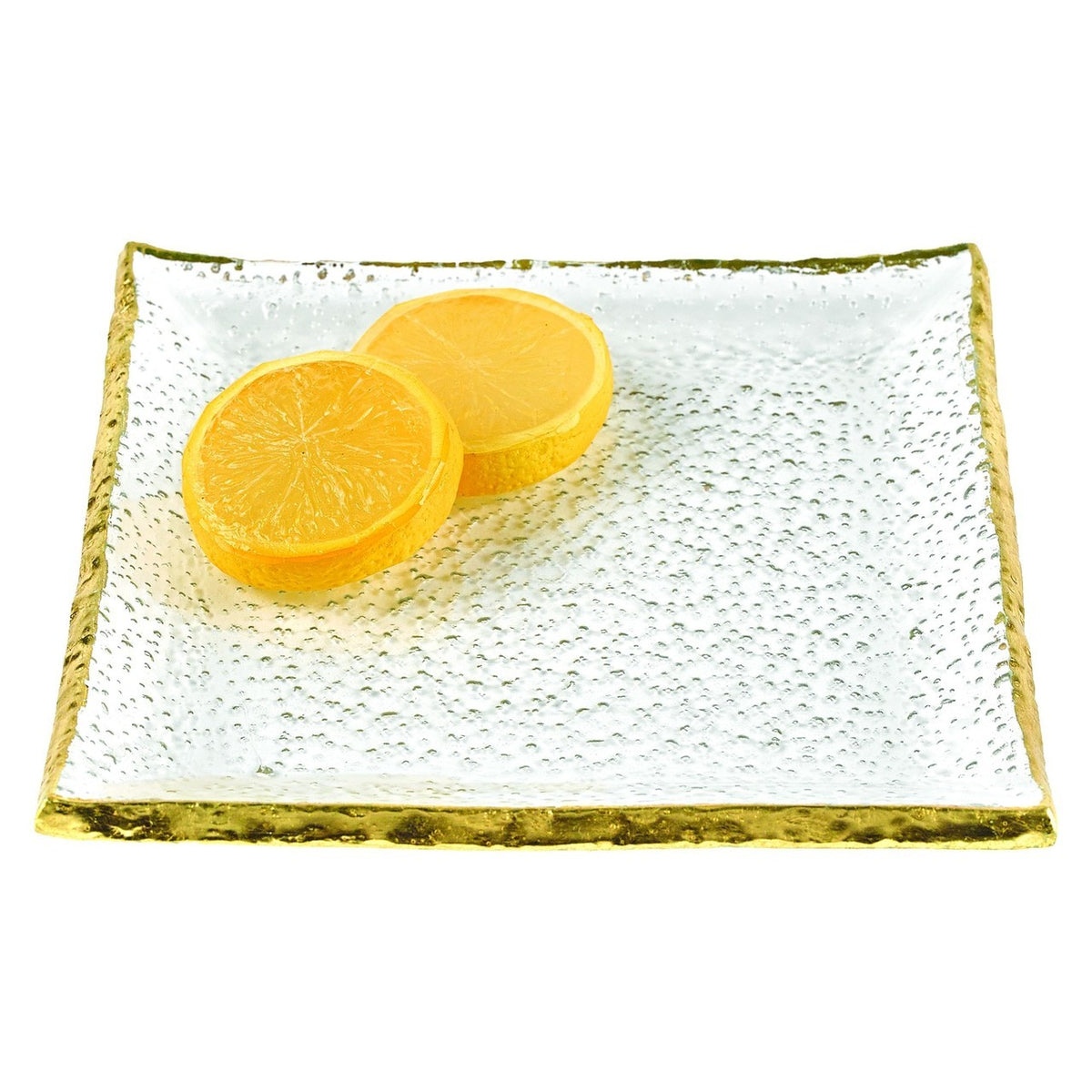 Goldedge Handcrafted Mouth Blown Square Plate