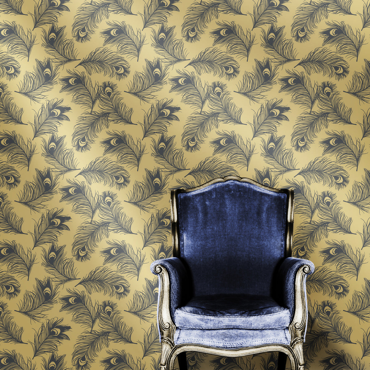 Feathers Twilight Self-Adhesive FE061 Wallpaper