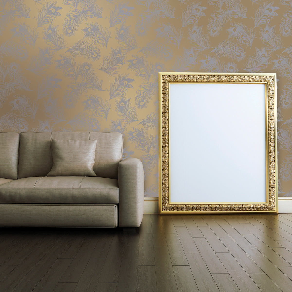 Feathers Lavender Self-Adhesive FE063 Wallpaper