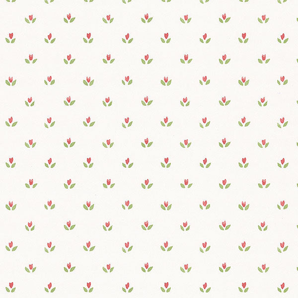 Red Green Country Mini Floral Spot FK26948 Wallpaper