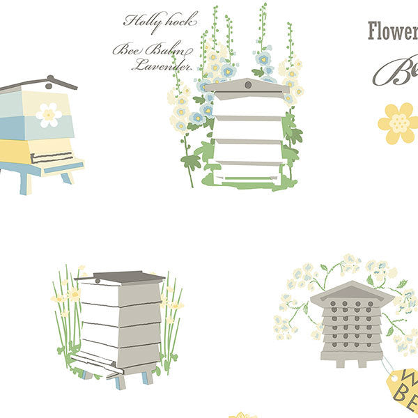 Blue Green Bee Homes FK34423 Wallpaper