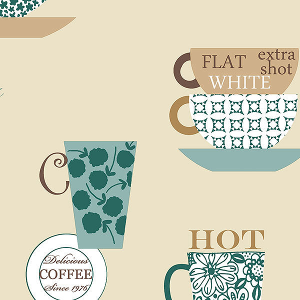 Blue Brown Coffee Contemporary FK34429 Wallpaper