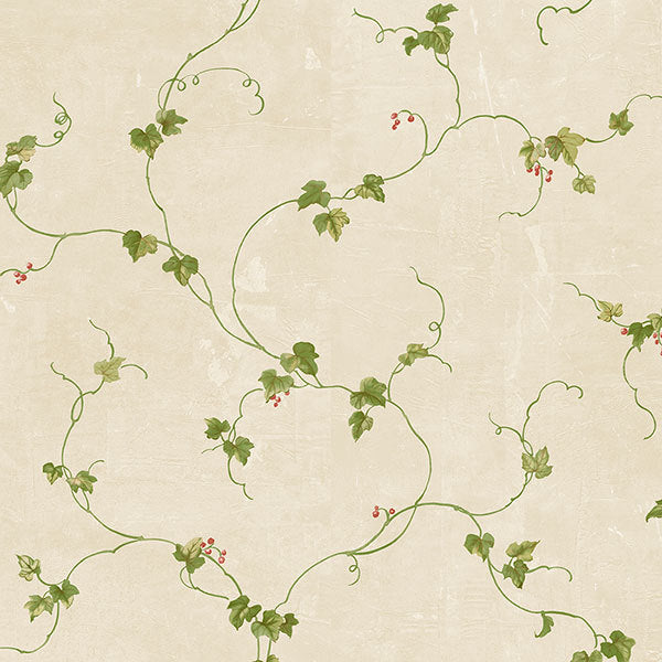 Red Off White Berries Trail FK34435 Wallpaper